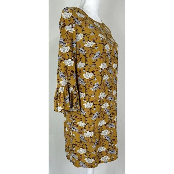 Old Navy Gold Floral Mini Shift Dress Size XS (0/2) - Picture 5 of 12
